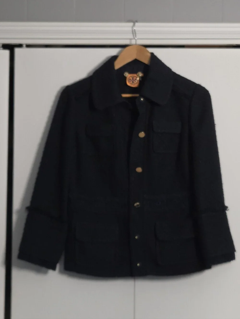Tory Burch Navy Brass Buttons
